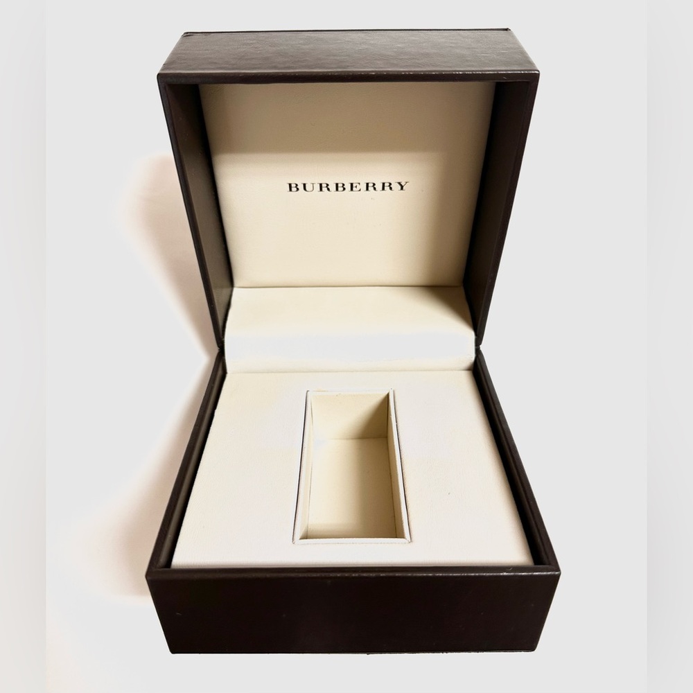 BURBERRY Vintage Leather Watch Box Storage (box only)